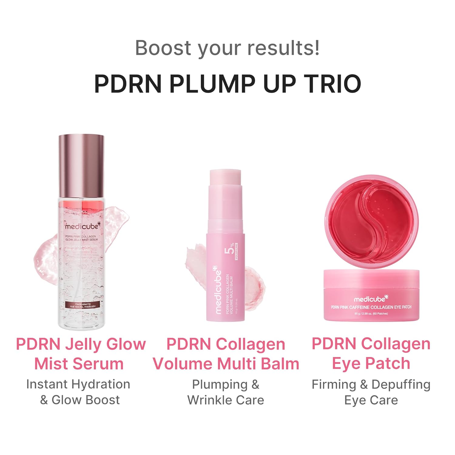 Medicube PDRN Pink Multi Balm natural pink – Alkanna Tinctoria not a dye pairs PDRN Pink Jelly Serum Capsule Cream complete PDRN Pink line