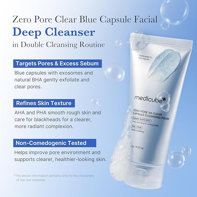 Medicube Zero Pore SA Clear Capsule Cleansing Foam – Olive