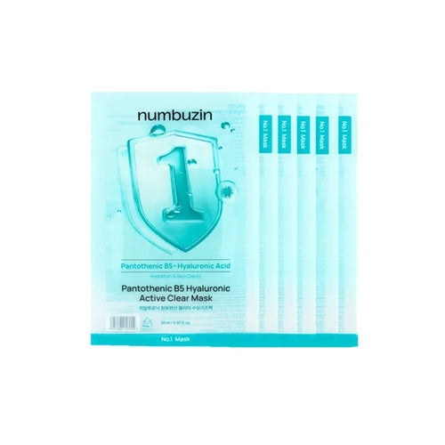 Numbuzin No.1 Pantothenic B5 Hyaluronic Active Clear Mask (5 ea) - Olive Kollection