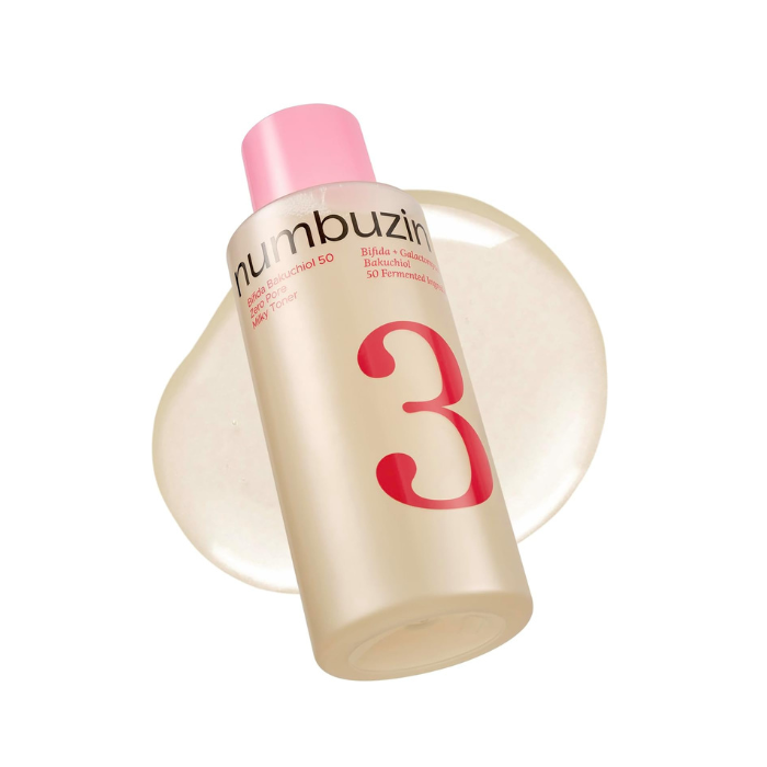 Numbuzin No.3 Bifida Bakuchiol 50 Ferments Milky Toner 200ml – Korean toner pore care bakuchiol kojic acid fragrance-free $22