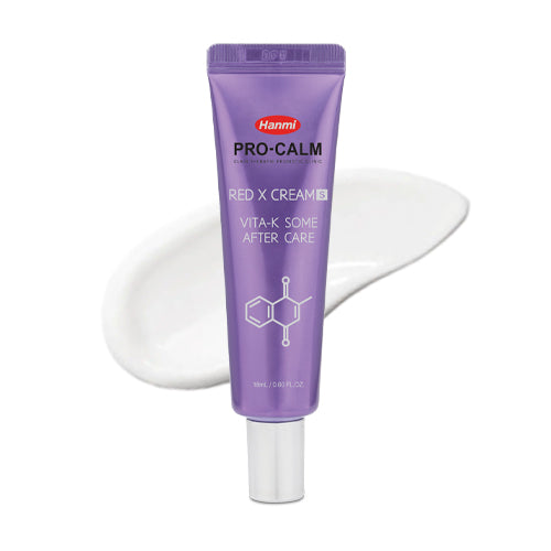 PRO-CALM RED X Cream 18ml – Vitamin K3 Menadione Arnica bruising dark circles post-procedure redness Hanmi Pharmaceutical