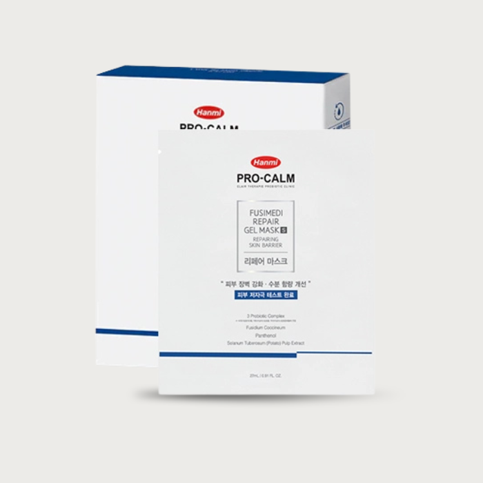 PRO-CALM Fusimedi Repair Gel Mask 5ea – Fusidium Coccineum ferment 3 probiotic complex niacinamide fragrance-free Hanmi
