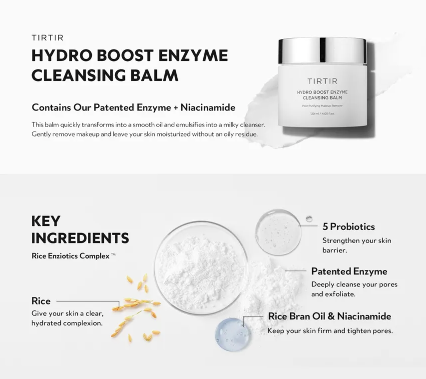 Tir Tir Hydro Boost Enzyme Cleansing Balm - Olive Kollection