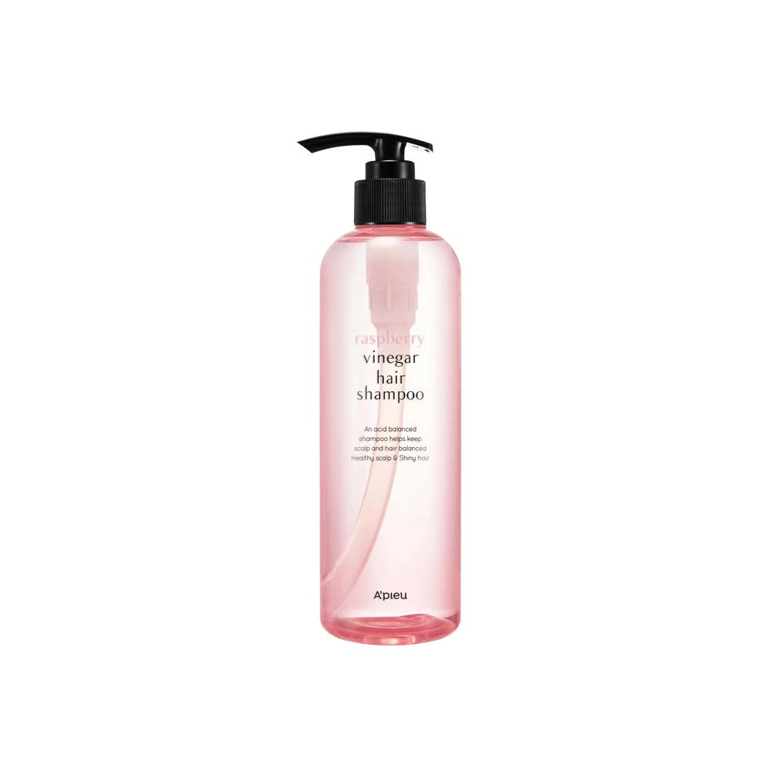 A'PIEU Raspberry Vinegar Hair Shampoo 500ml – Korean pH balancing shampoo vinegar silk collagen panthenol has fragrance vegan $20
