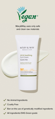 Mary&May CICA Soothing Sun Cream SPF50+ - Olive Kollection