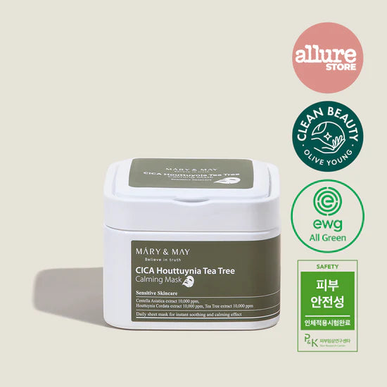 Mary & May CICA Houttuynia Tea Tree Calming Mask (30ea) - Olive Kollection