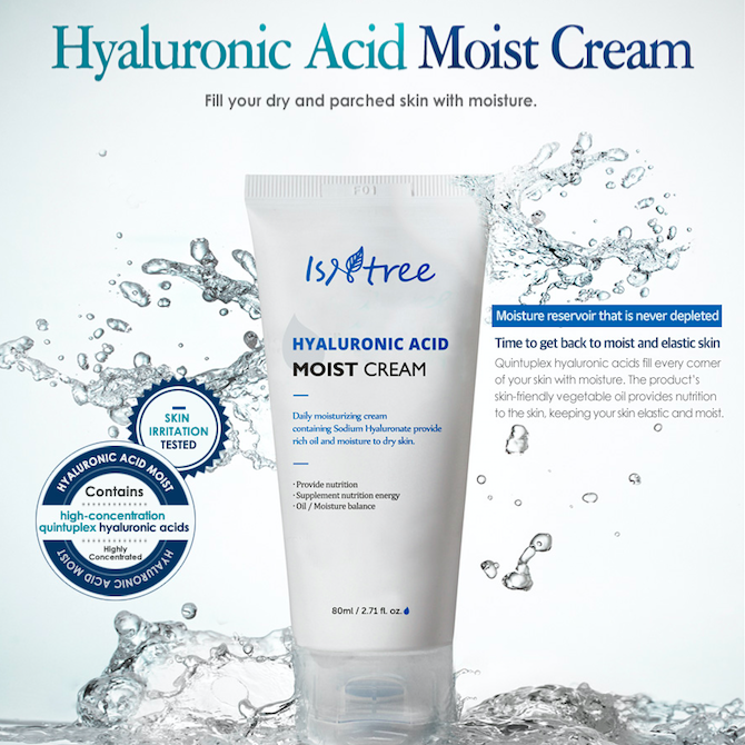 Isntree Hyaluronic Acid Moist Cream - Olive Kollection